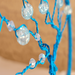 bead details close up clear facet glass beads